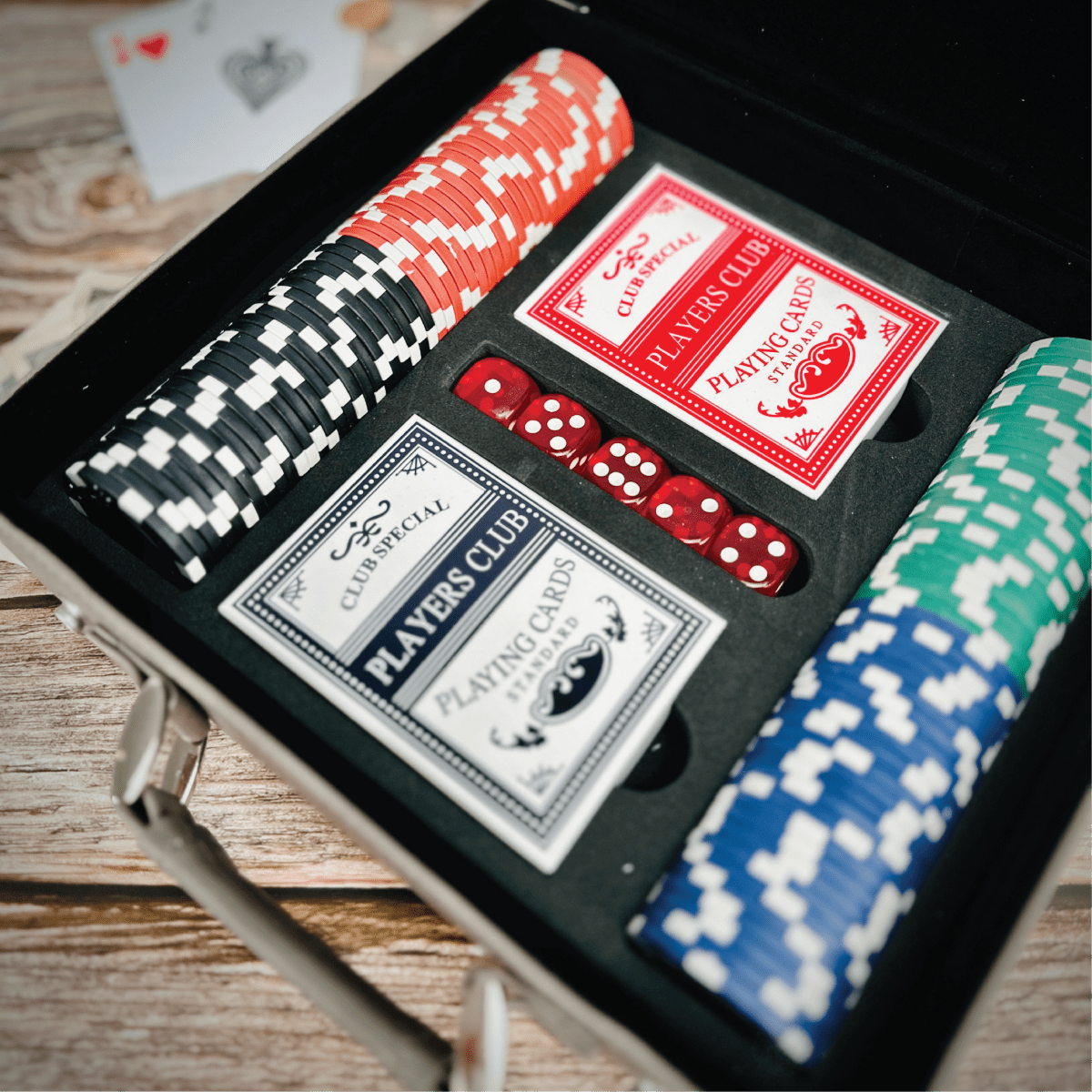 Unique Personalized Freedom, Fun & Flushes Poker Set Customized Gift Set Gifts for Men by Groovy Guy
