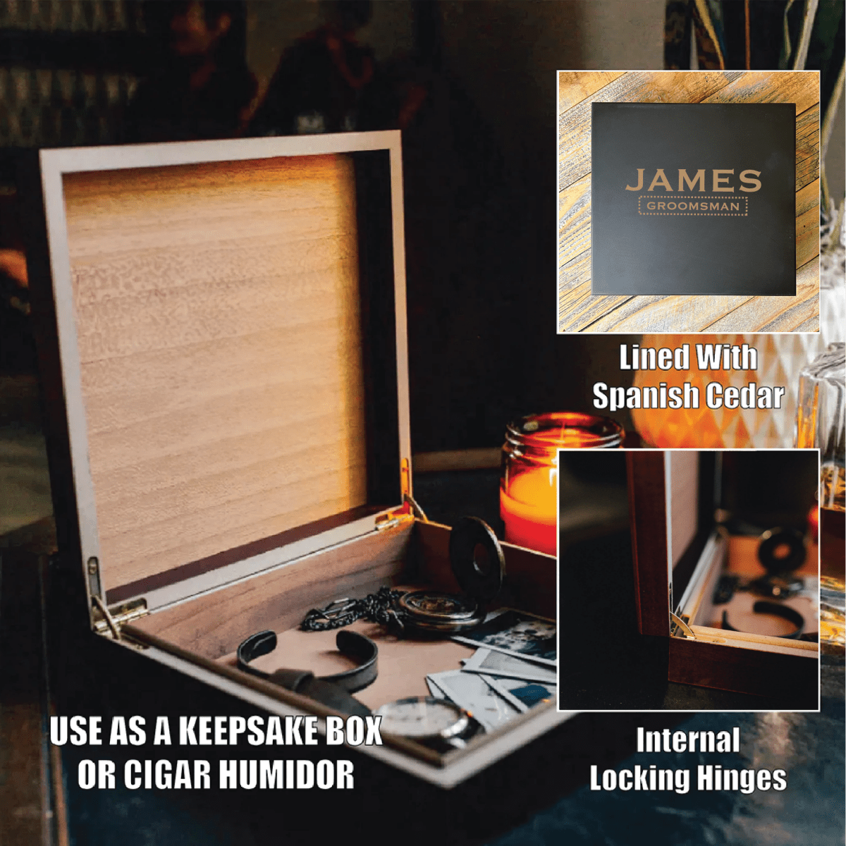 Unique Personalized Premier Groomsman Gift Set Customized Gifts for Men by Groovy Guy