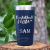 Navy Basketball Tumbler With Proud Courtside Mother Design