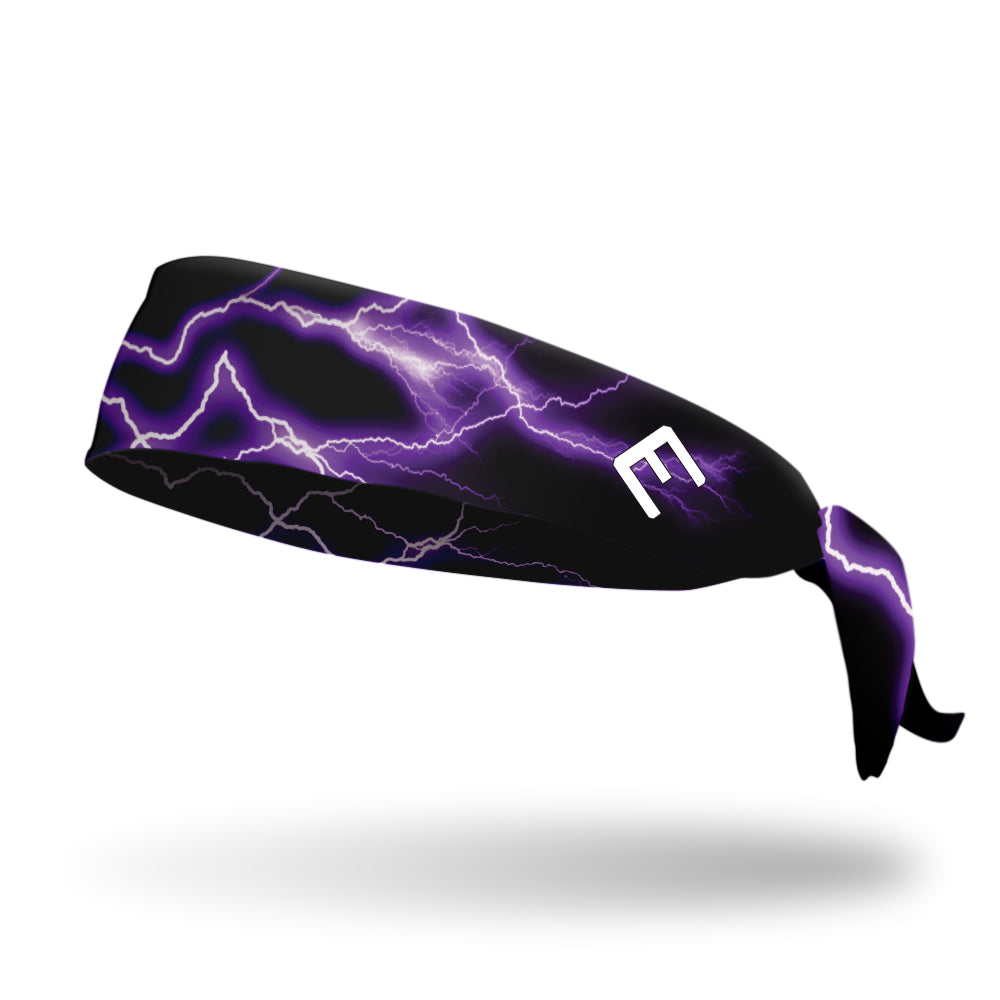 Purple Lightning Tie Headband