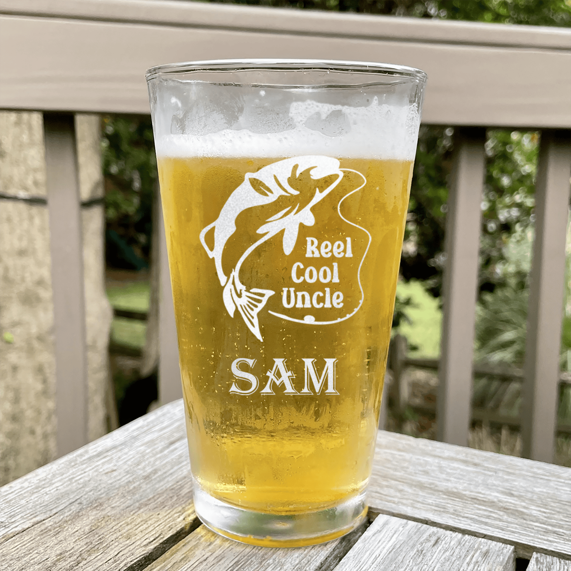 Reel Cool Fishing Uncle Pint Glass