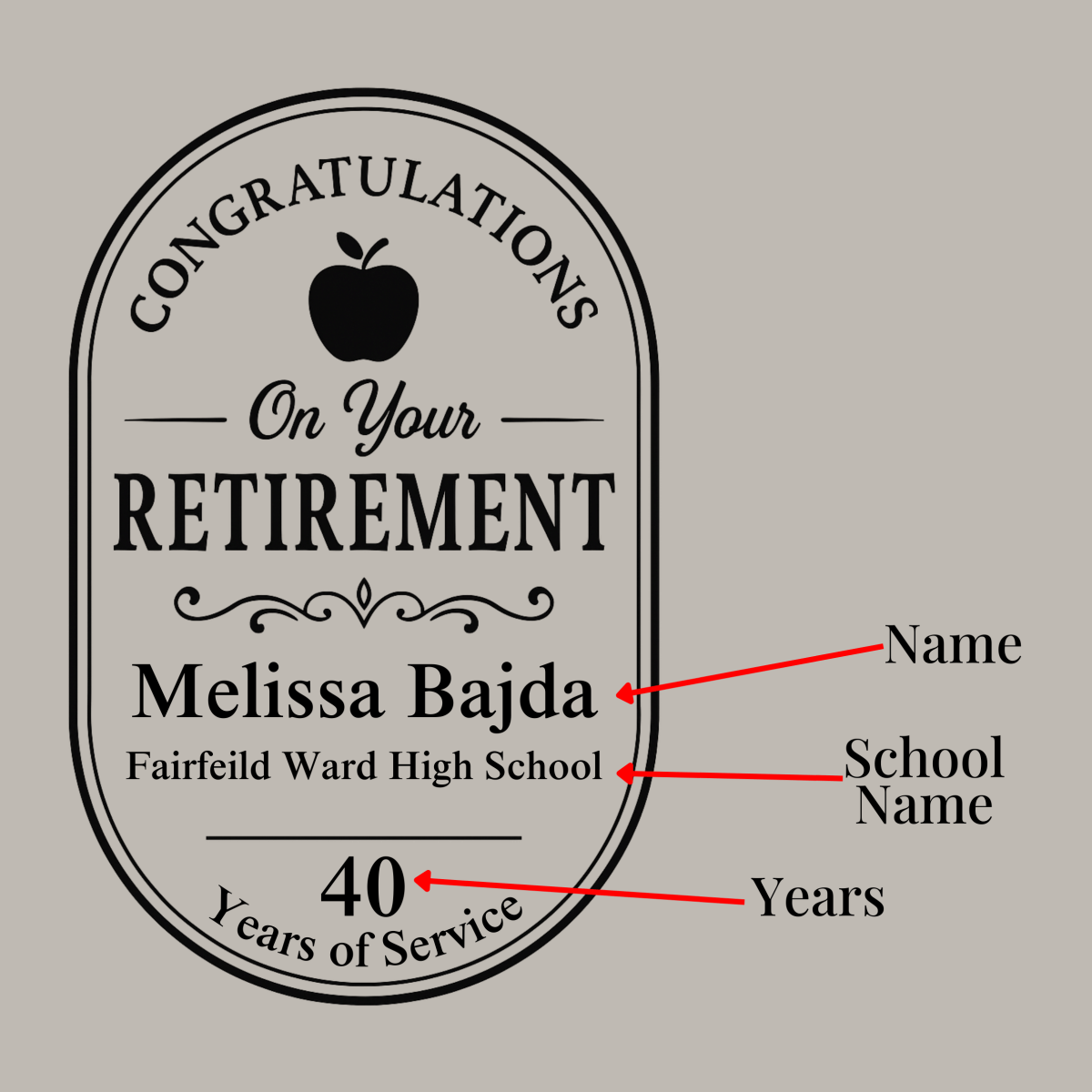 Unique Personalized Teachers Recognition Decanter Customized Retirement Gifts for Men by Groovy Guy