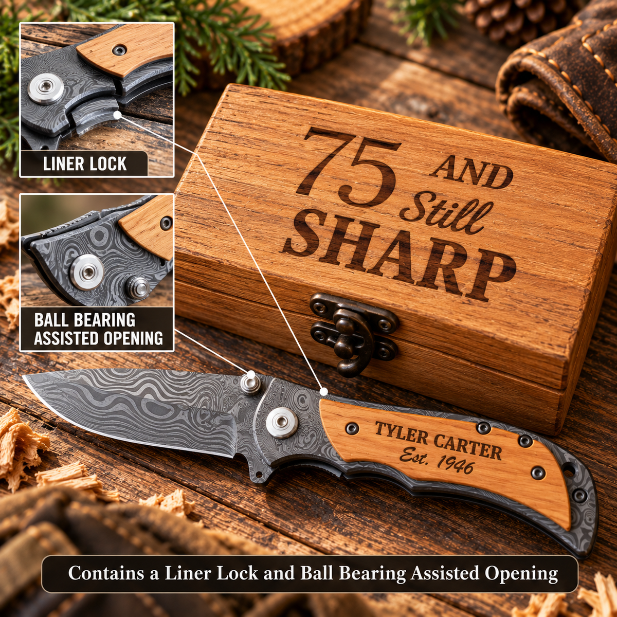 Liner lock with ball bearing assisted opening