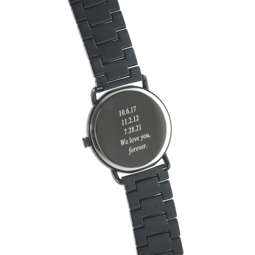 Unique Personalized Gunmetal Minimalist Watch Customized Gifts for Men by Groovy Guy