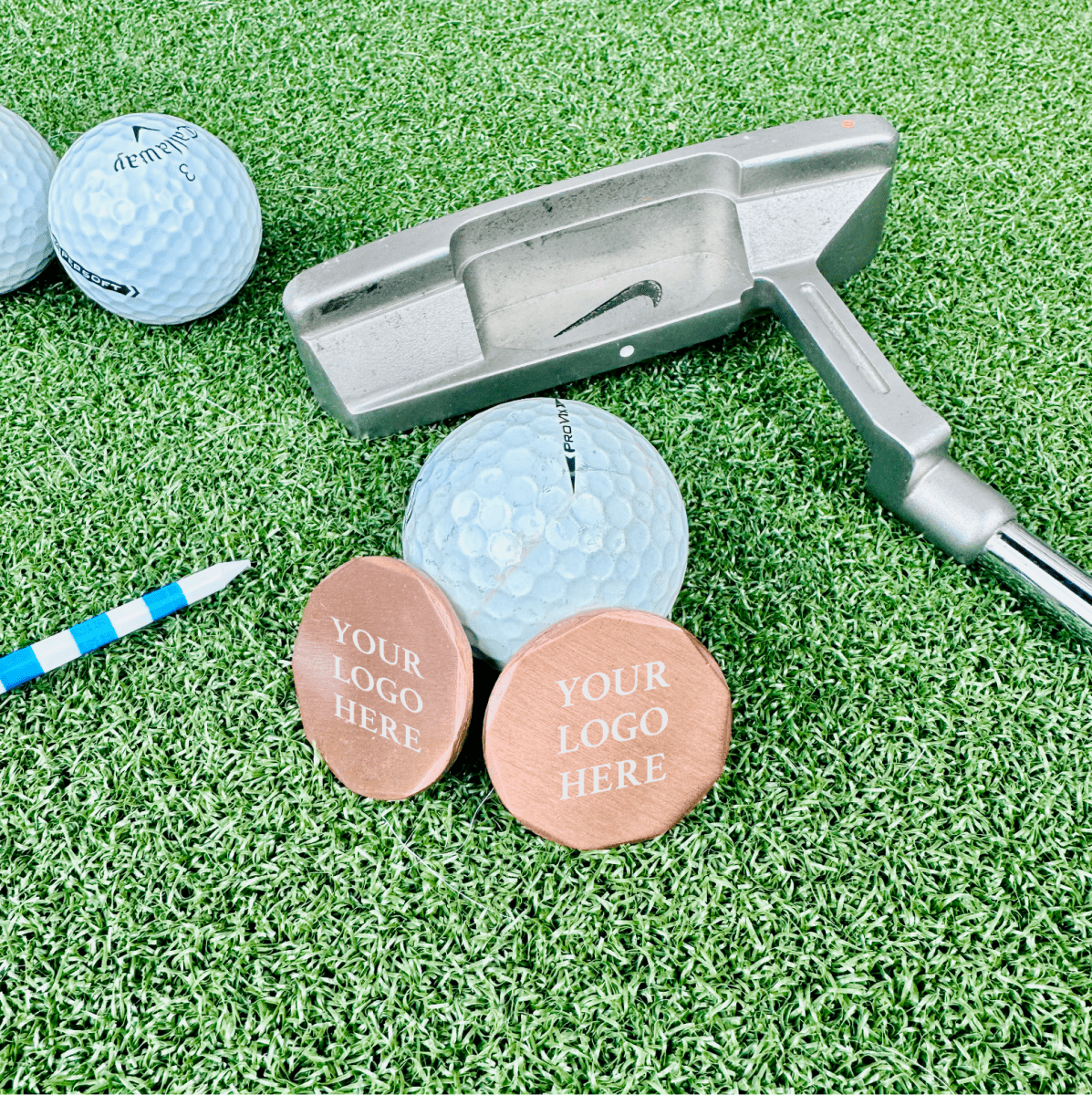 Unique Personalized Golf Outing Copper Ball Marker Customized Golf Outing Gifts for Men by Groovy Guy