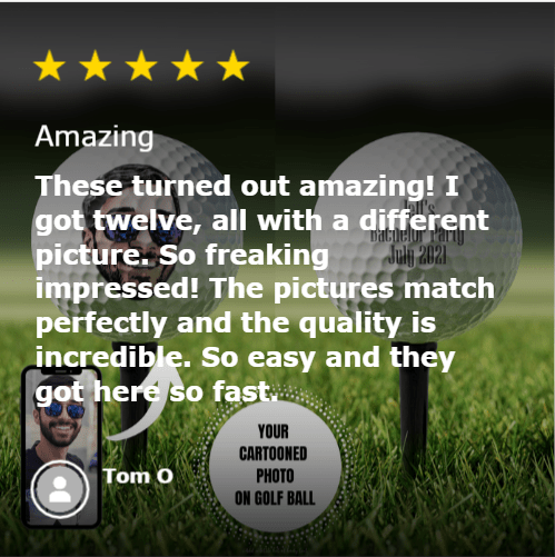 Unique Personalized Mugged Up Golf Balls Customized Golf Gifts for Men by Groovy Guy