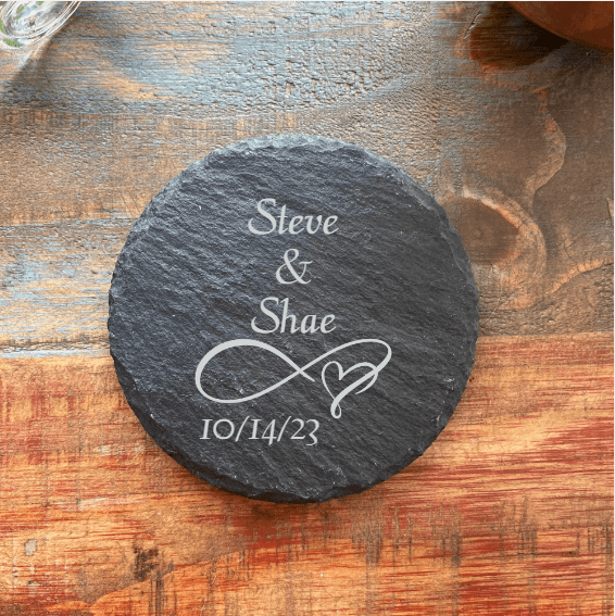 Unique Personalized Anniversary Coaster Set Customized Coasters Gifts for Men by Groovy Guy