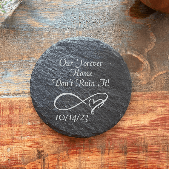 Unique Personalized Anniversary Coaster Set Customized Coasters Gifts for Men by Groovy Guy