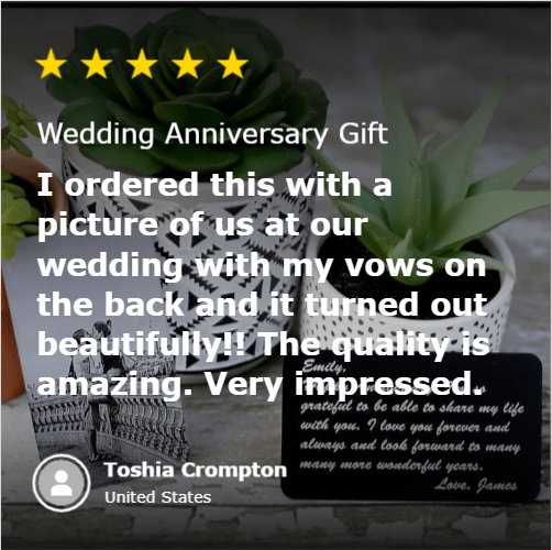 Unique Personalized Sentimental Engraved Picture Wallet Insert Card Customized Anniversary Gifts for Men by Groovy Guy