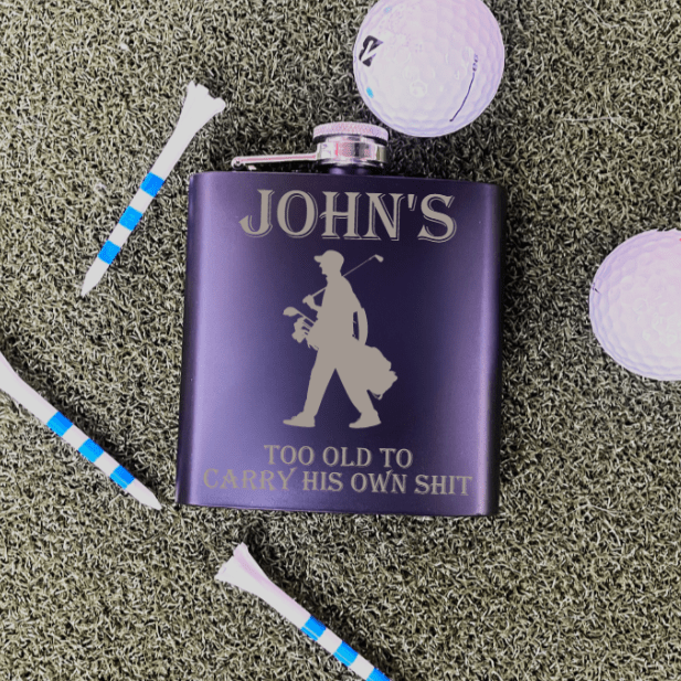 Unique Personalized Chip Shot Sips Customized Golf Gifts for Men by Groovy Guy