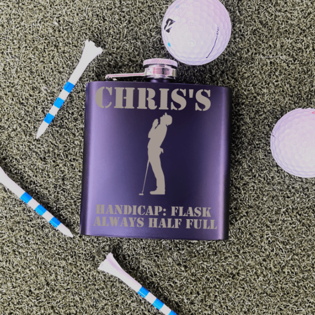 Unique Personalized Chip Shot Sips Customized Golf Gifts for Men by Groovy Guy