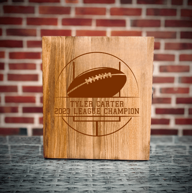 Unique Personalized Fantasy Football Champions Decanter Customized Gift Set Gifts for Men by Groovy Guy