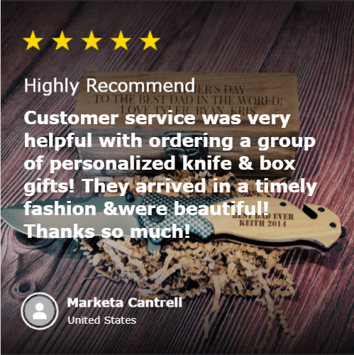 Unique Personalized Custom Occasions Cutter Customized Knife Gifts for Men by Groovy Guy