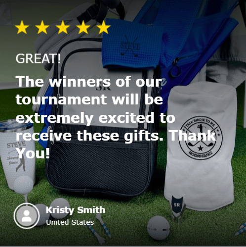 Unique Personalized Birdie Bundle Golf Gift Set Customized Personalized Golf Towel Gifts for Men by Groovy Guy