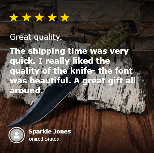 Unique Personalized Custom Engraved Knife With Paracord Handle Customized Knife Gifts for Men by Groovy Guy