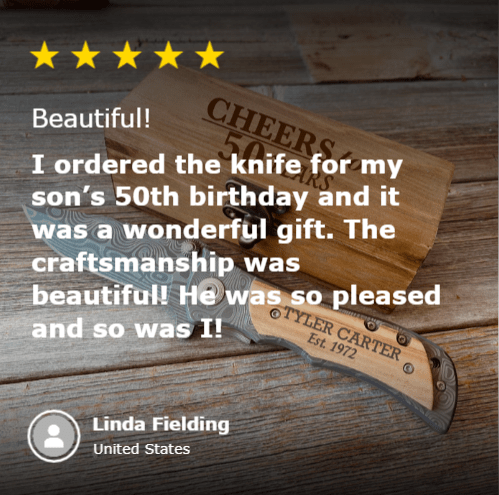 Unique Personalized Cheers Personalized Birthday Blade Customized Birthday Gifts for Men by Groovy Guy