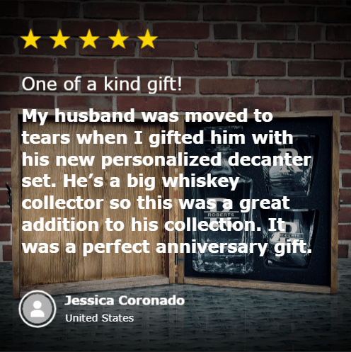 Unique Personalized Personalized Decanter Set with Box Customized Gift Set Gifts for Men by Groovy Guy