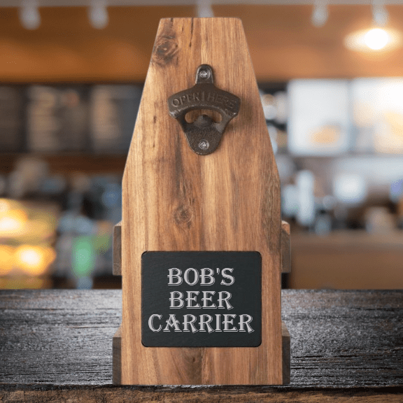 Unique Personalized Brew Bearer Customized Bottle Openers Gifts for Men by Groovy Guy