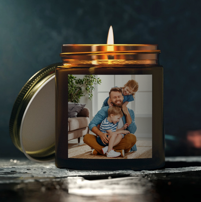 Custom Photo Scented Candle