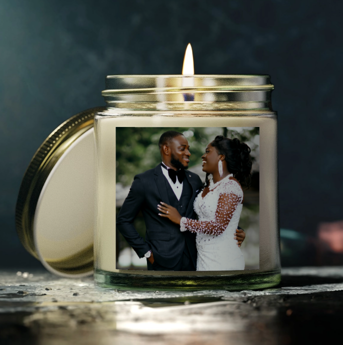 Custom Photo Scented Candle