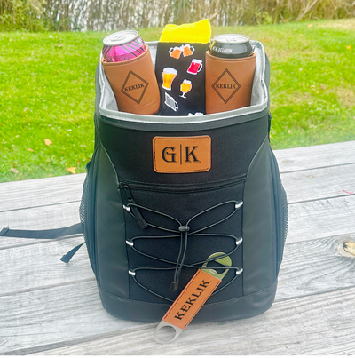 Personalized Beer Lover Gift Set - Backpack Cooler & Accessories