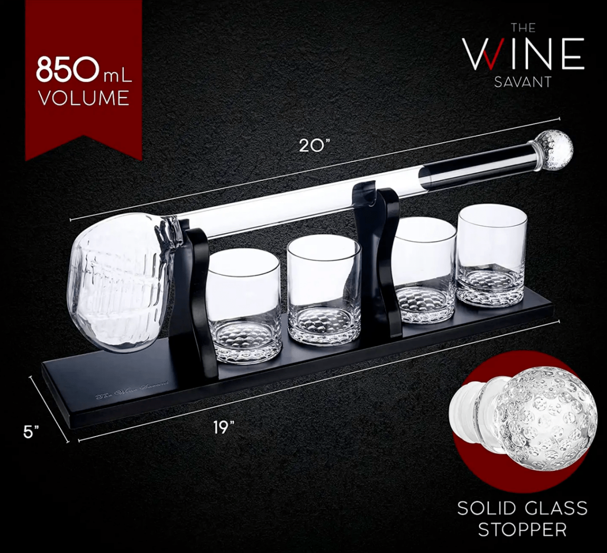 Unique Personalized Golf Tournament Golf Club Decanter Set Customized Decanter Set Gifts for Men by Groovy Guy