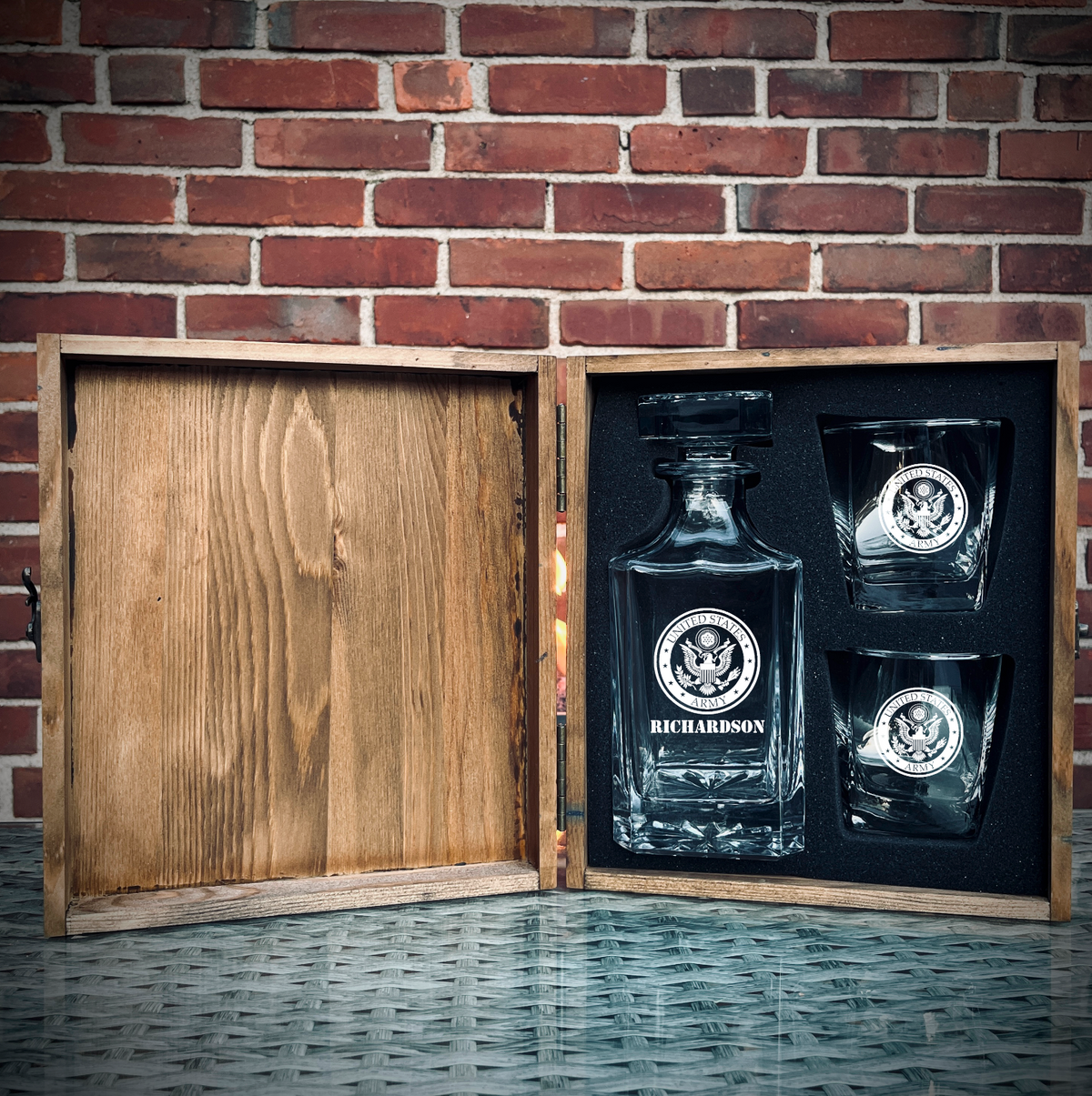 Military Whiskey Decanter Set