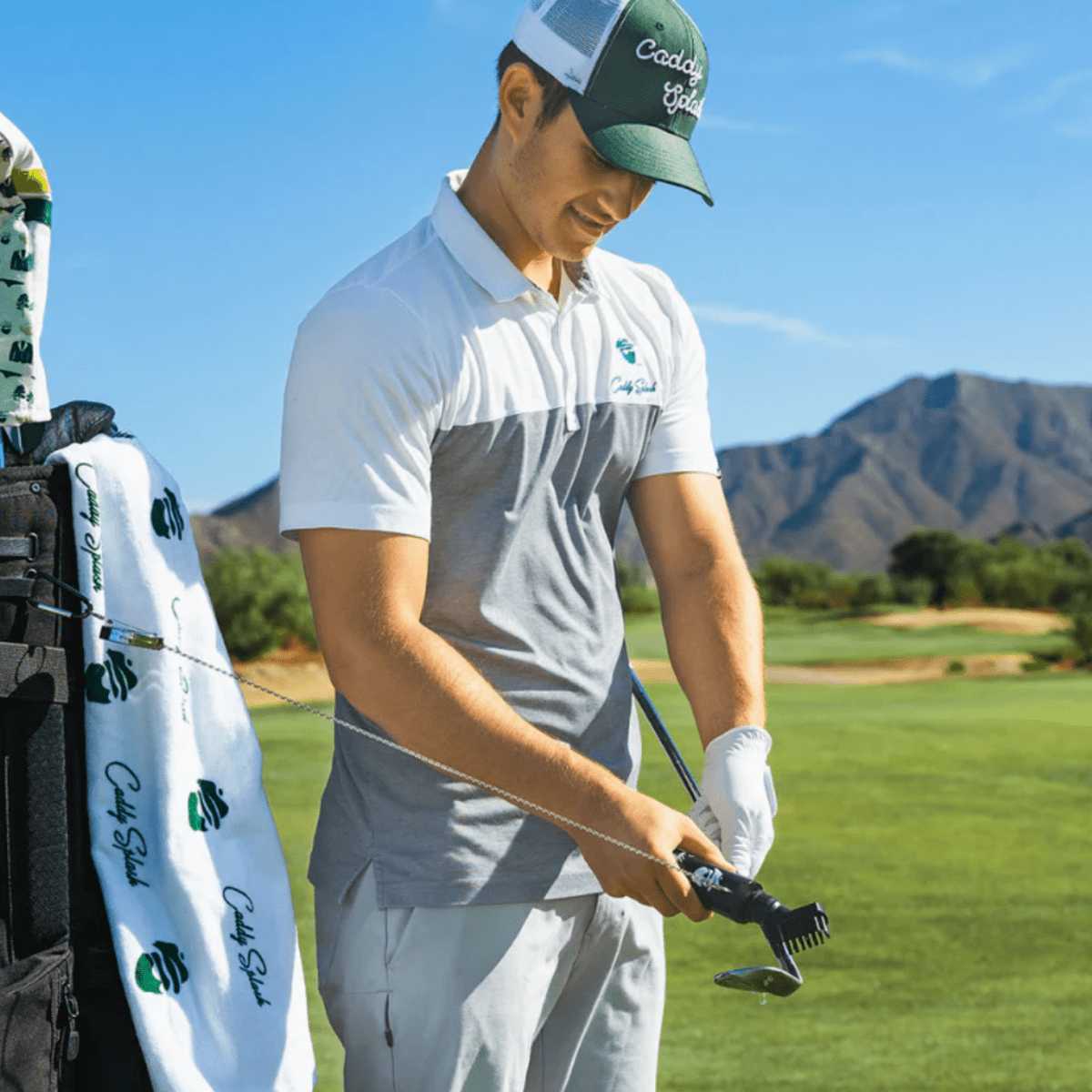 Unique Personalized CaddySplash Golf Club Brush Customized Golf Gifts for Men by Groovy Guy