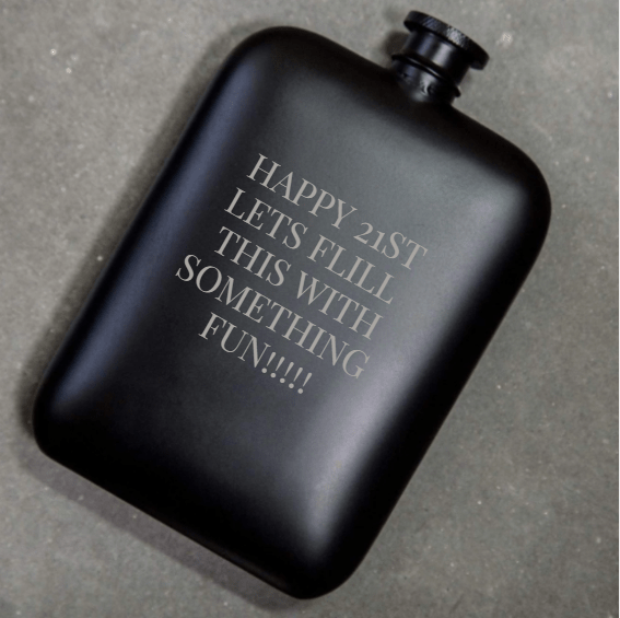 Unique Personalized The Spirited Sipper Customized Flask Gifts for Men by Groovy Guy