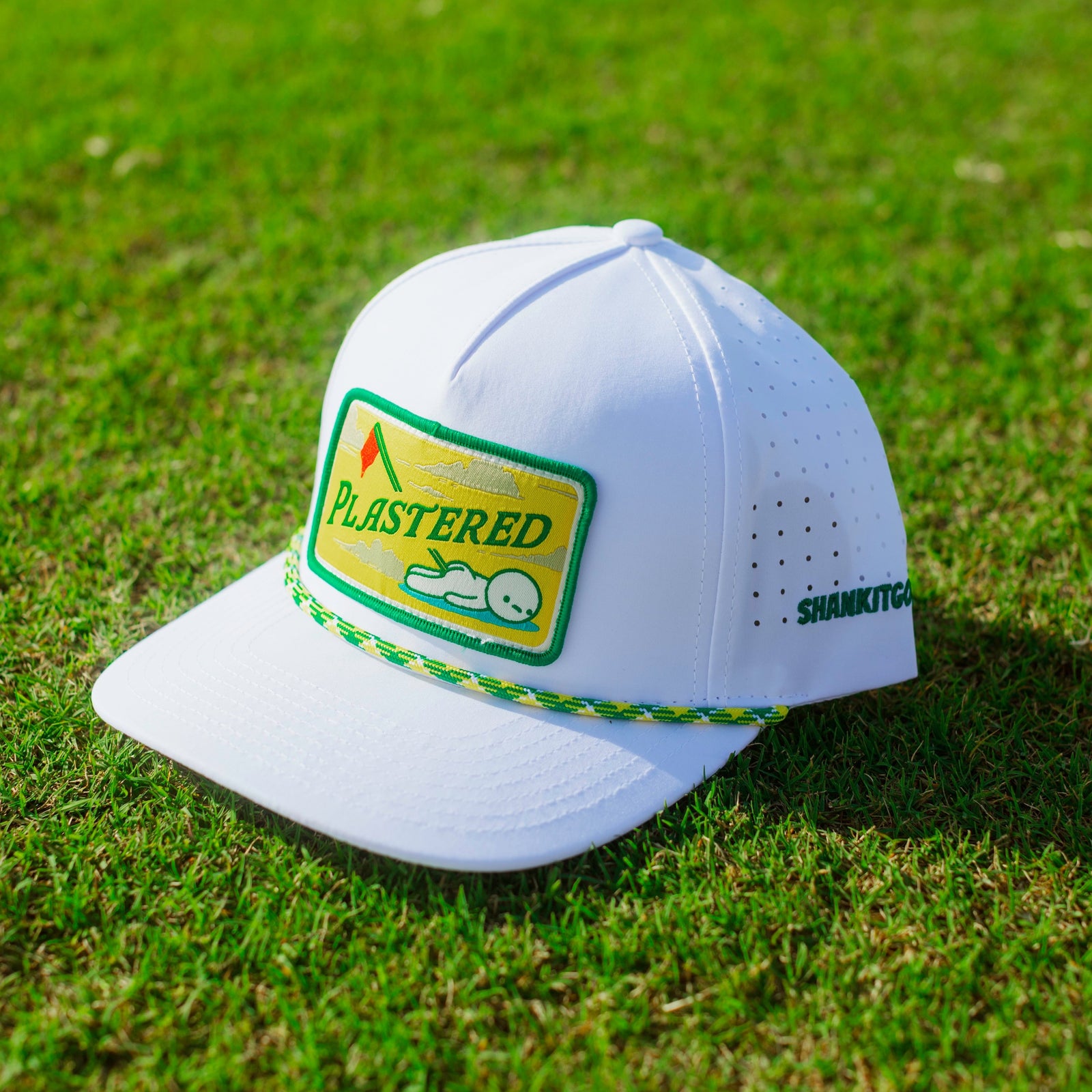 White Plastered Patch Hat