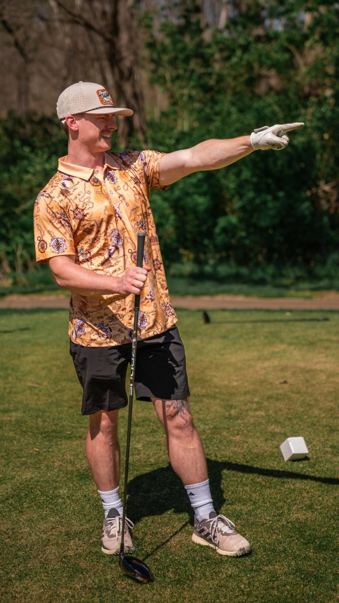 Unique Personalized Pirate Map Polo Customized Gifts for Men by Groovy Guy