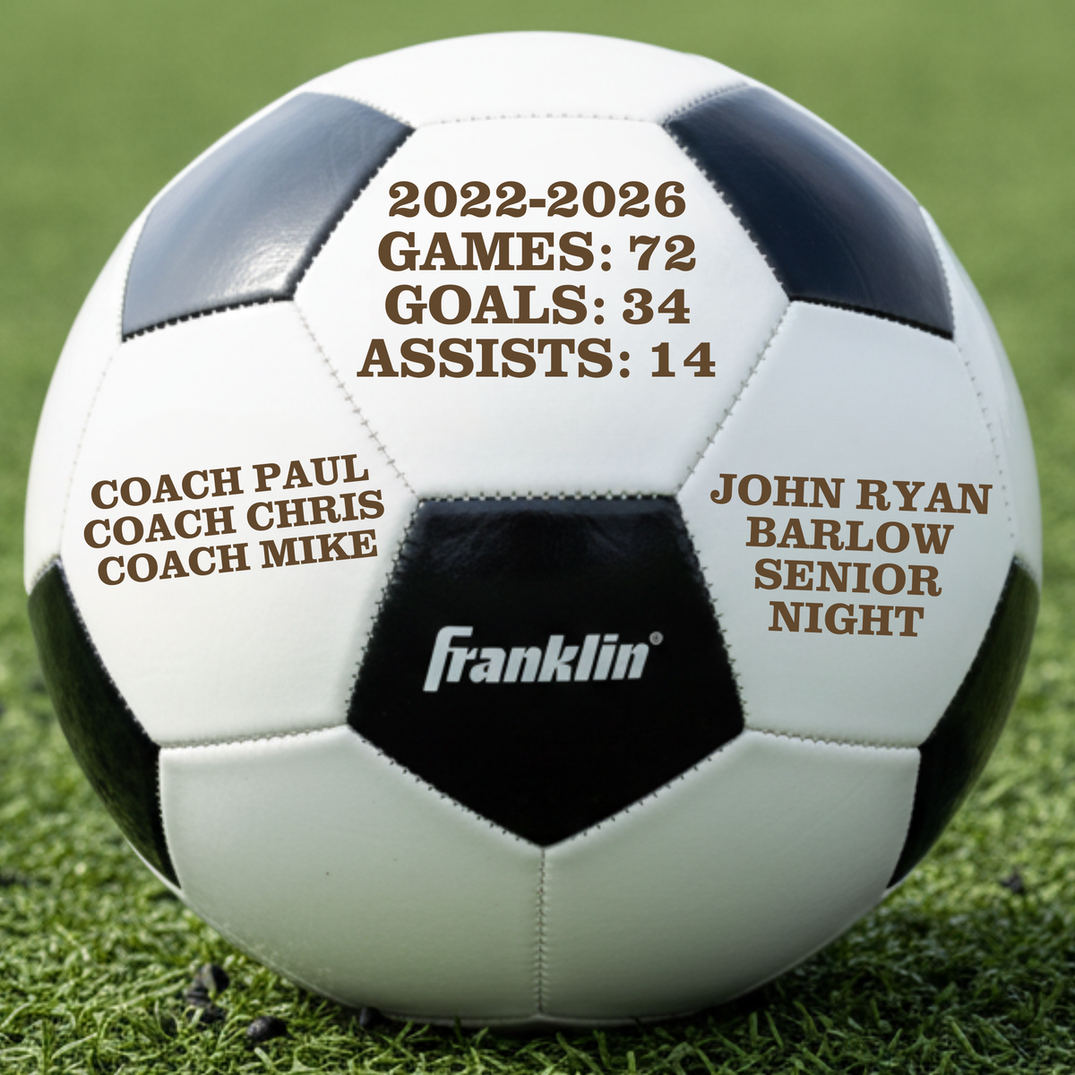 Senior Night Custom Soccer Ball