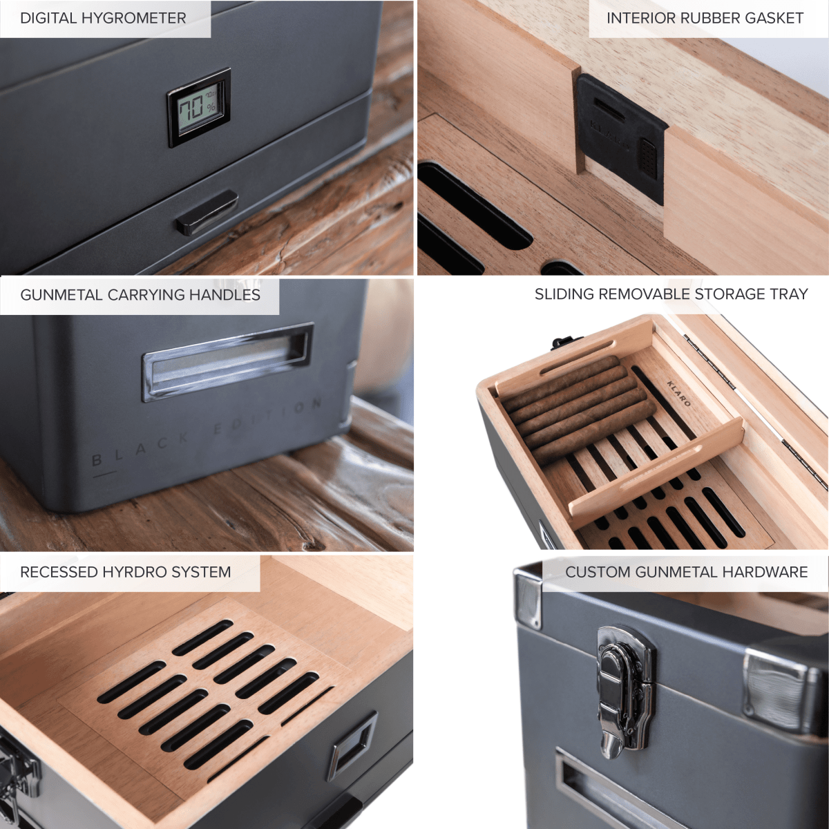 Unique Personalized Black Edition Military Humidor Customized Humidor Gifts for Men by Groovy Guy