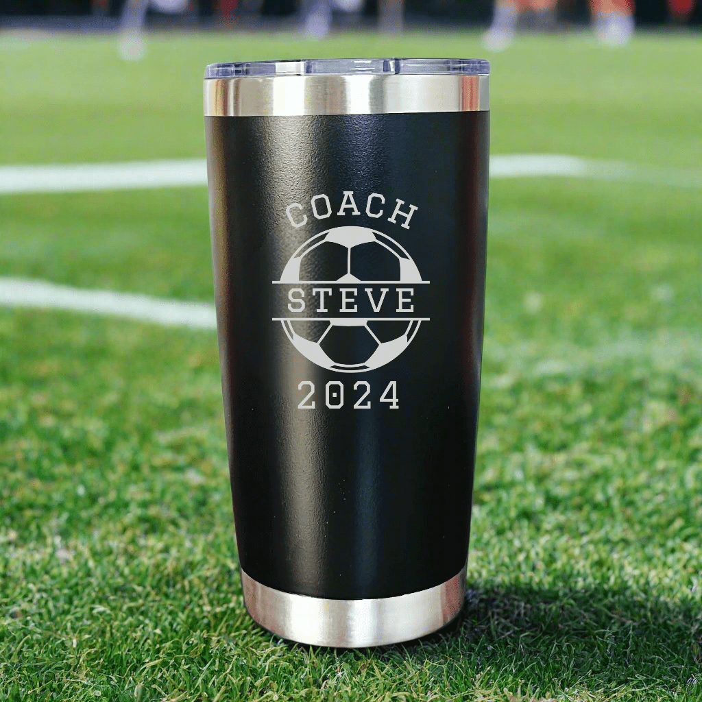Unique Personalized Soccer Coach Tumbler Customized Tumbler Gifts for Men by Groovy Guy