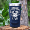Navy Baseball Tumbler With Swing For The Fences Design