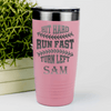 Salmon Baseball Tumbler With Swing For The Fences Design
