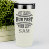 White Baseball Tumbler With Swing For The Fences Design