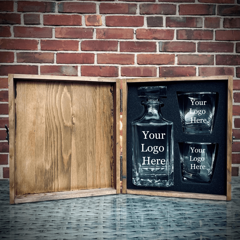 Custom Logo Decanter Box Set