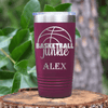 Maroon Basketball Tumbler With Total Basketball Fanatic Design