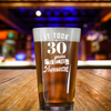 30th Birthday Beer Pint Glass
