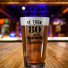 80th Birthday Beer Pint Glass