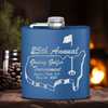 Blue Golf Flask With Ultimate Golfers Tournament Design