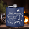 Navy Golf Flask With Ultimate Golfers Tournament Design
