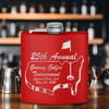 Red Golf Flask With Ultimate Golfers Tournament Design