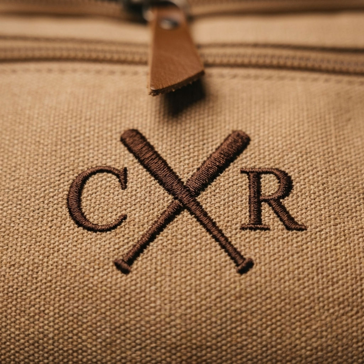Personalized Baseball Dopp Kit with Embroidered Crossed Bats