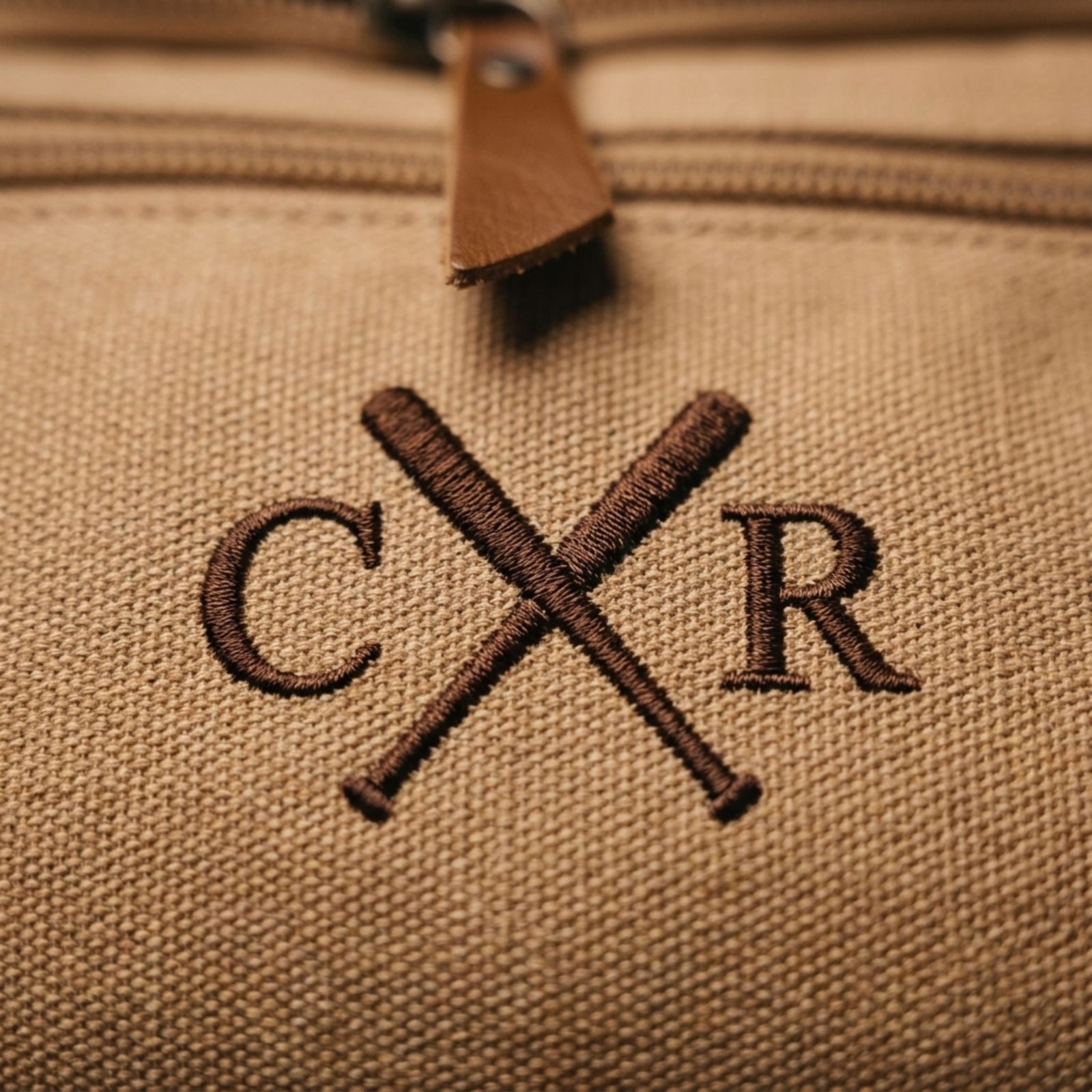 Personalized Baseball Dopp Kit with Embroidered Crossed Bats