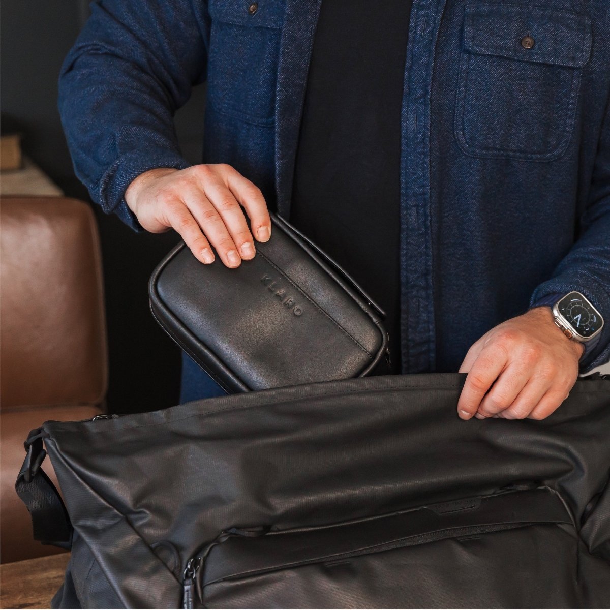 Unique Personalized Flint Travel Leather Cigar Case Customized humidor accessory Gifts for Men by Groovy Guy