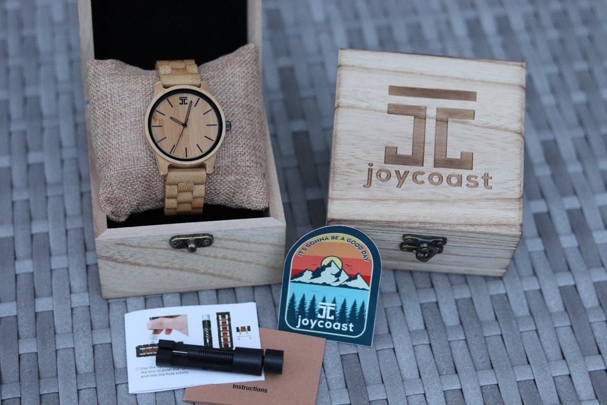 Unique Personalized Vanille | Bamboo Customized Wooden Watch Gifts for Men by Groovy Guy