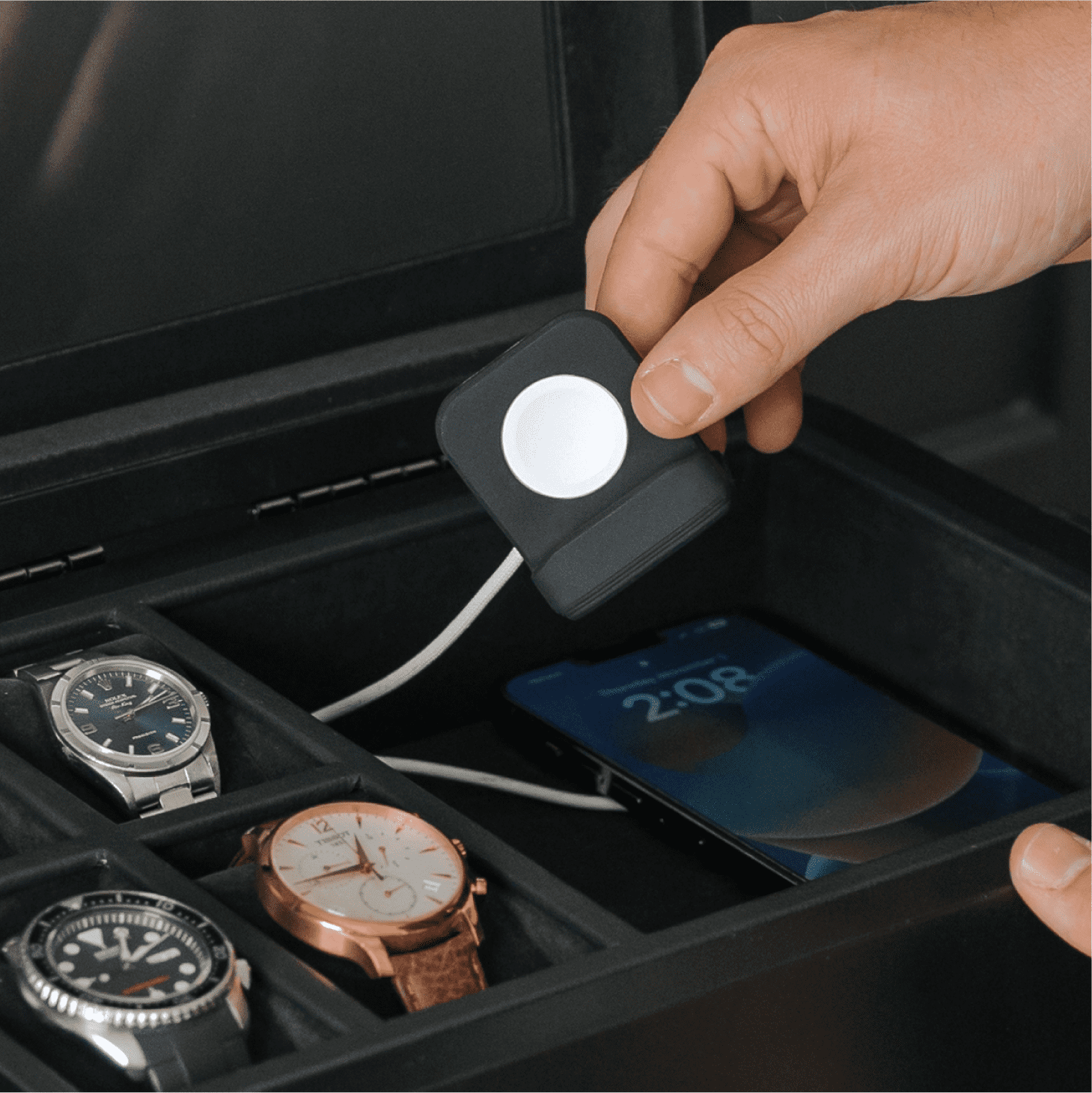 Unique Personalized Black Edition Military Modular Watch Box - 10 Slot Customized watch box Gifts for Men by Groovy Guy