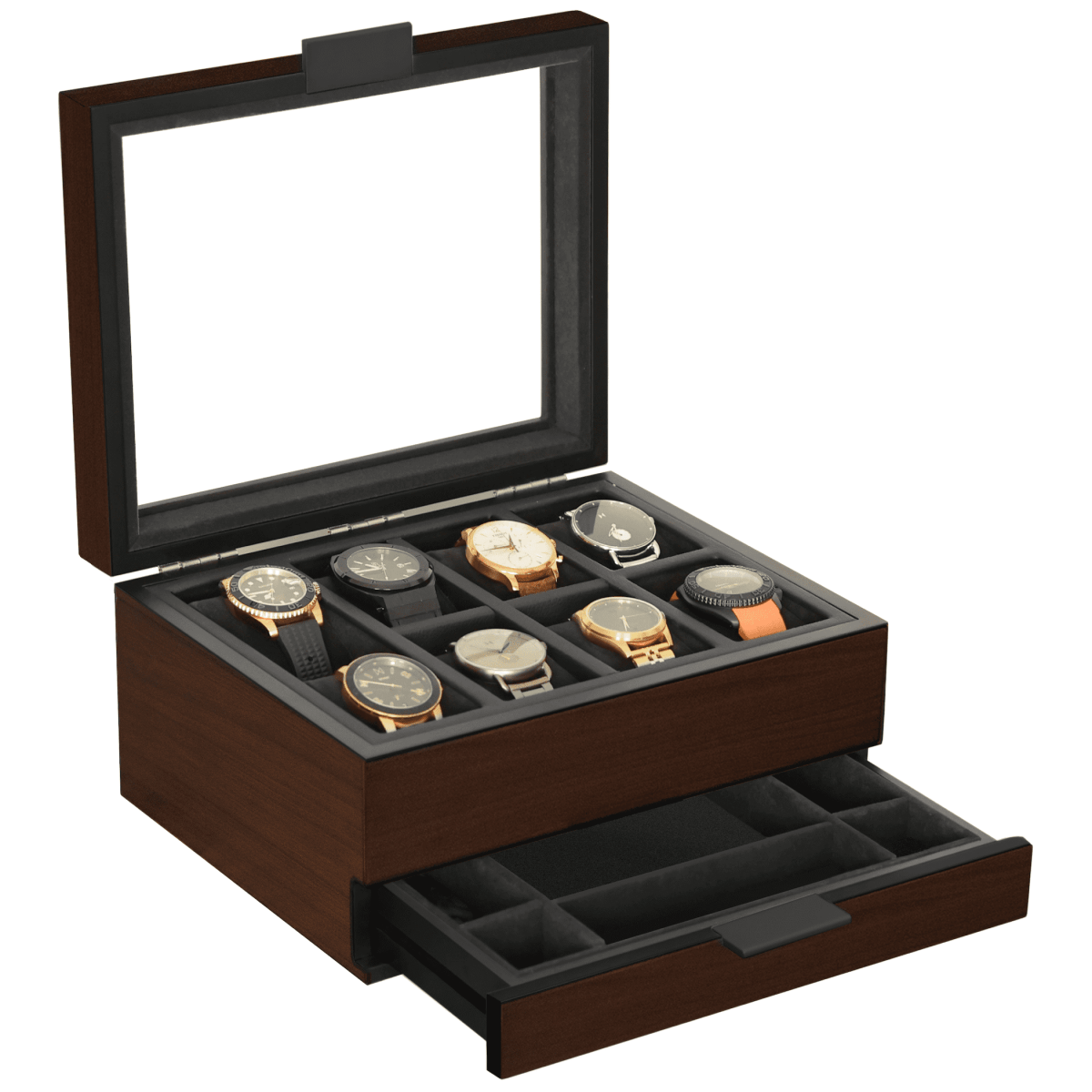Unique Personalized Mill Modular Watch Box - 8 Slot Customized watch box Gifts for Men by Groovy Guy